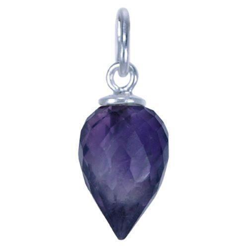 Zilveren bedel hanger met Amethist druppel, Bijoux, Sacs & Beauté, Pendentifs, Neuf, Argent, Violet, Enlèvement ou Envoi