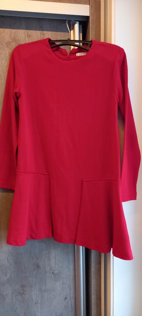 rode jurk met uitwaaierende rok mayoral maat 152, Kinderen en Baby's, Kinderkleding | Maat 152, Zo goed als nieuw, Meisje, Jurk of Rok