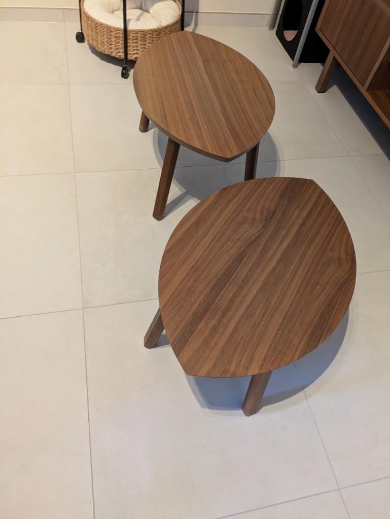 Stockholm bijzettafeltjes, Ophalen, Minder dan 45 cm, Walnoot fineer, Gebruikt