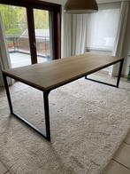 Vol eiken tafel met stalen onderstel, Neuf, Chêne, Enlèvement, 50 à 100 cm