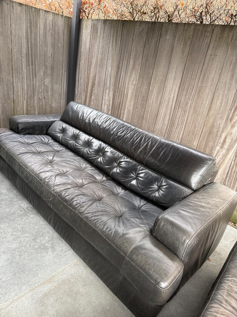 Salon leder, Autres dimensions, Banc droit, Enlèvement, Utilisé