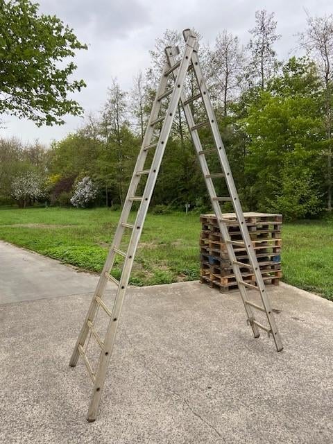 ÉCHELLE EN 2 PARTIES 6 M EN ALUMINIUM, Pliable ou rétractable/escamotable, Échelle, Enlèvement, Utilisé