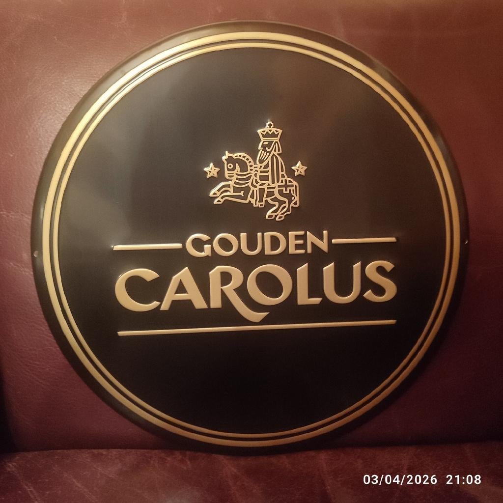 Plaque en métal CAROLUS ., Enlèvement ou Envoi, Neuf, Panneau, Plaque ou Plaquette publicitaire, Autres marques