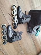 Skeelers dames oxelo met hoes, Sport en Fitness, Skeelers, Gebruikt, Inline skates 4 wielen, Dames, Ophalen