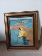 Schilderij visser, Antiek en Kunst, Ophalen