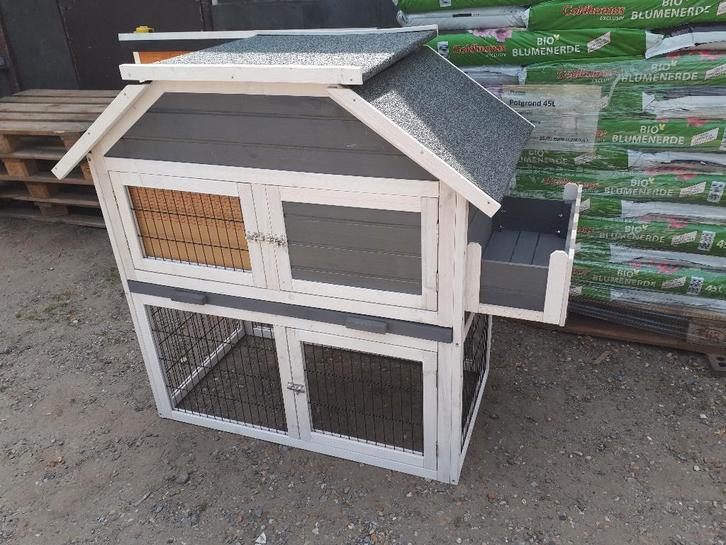 Konijnenhok met bloembakje en gazoncompartiment, Dieren en Toebehoren, Knaagdieren en Konijnen | Hokken en Kooien, Nieuw, Ophalen