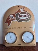 Emaille bord Agio Sigaren met thermometer en hygrometer, Ophalen of Verzenden, Zo goed als nieuw