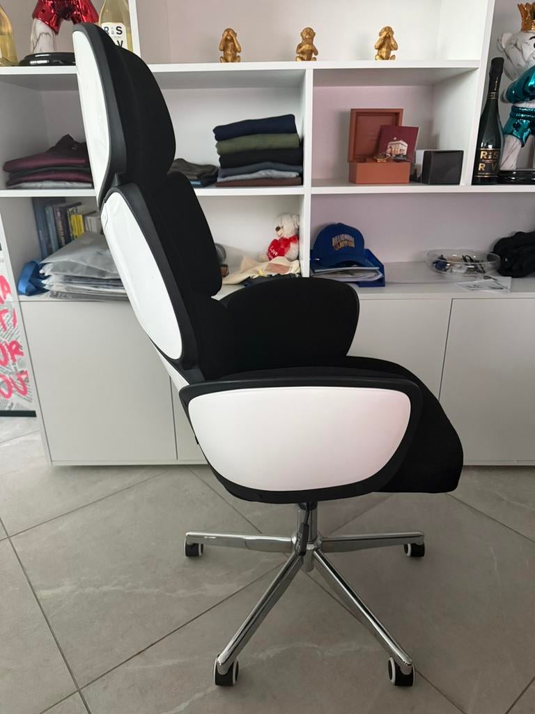 Chaise de bureau - Comme neuve - Design et confort, Maison & Meubles, Enlèvement, Comme neuf, Blanc, Chaise de bureau