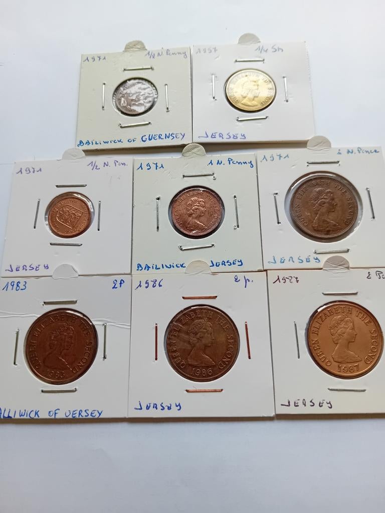 Mooie oude en recentere munten Bailiwick of Jersey., Ophalen of Verzenden