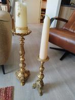 Koperen antieke kandelaars, Antiek en Kunst, Ophalen