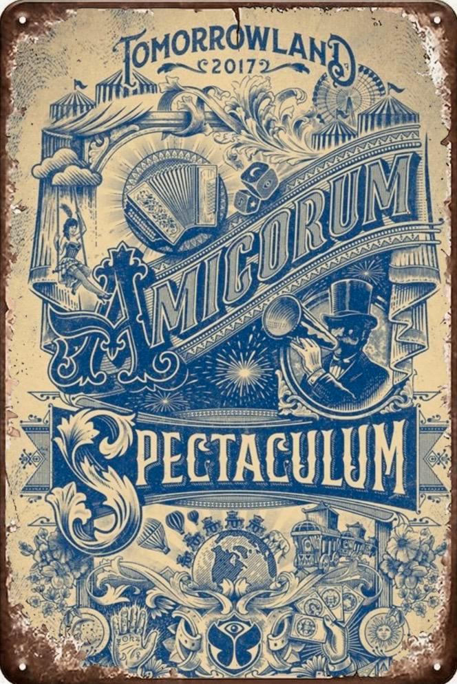 Metalen reclamebord Tomorrowland Amicorum Spectaculum 2017, Verzamelen, Merken en Reclamevoorwerpen, Nieuw, Reclamebord, Ophalen of Verzenden
