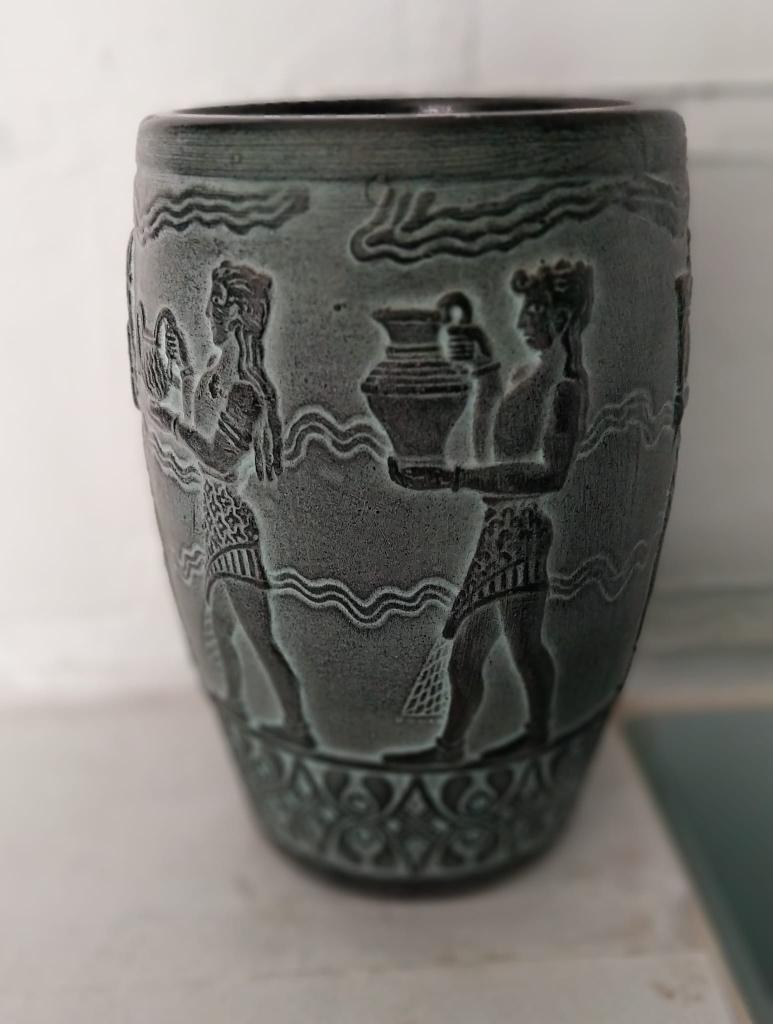 Grieks vaasje in steen, Ophalen, Steen, Overige kleuren, Zo goed als nieuw