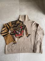 Camelkleurige trui met tekening tijger H&M, Kleding | Dames, H&M, Bruin, Ophalen of Verzenden, Maat 36 (S)