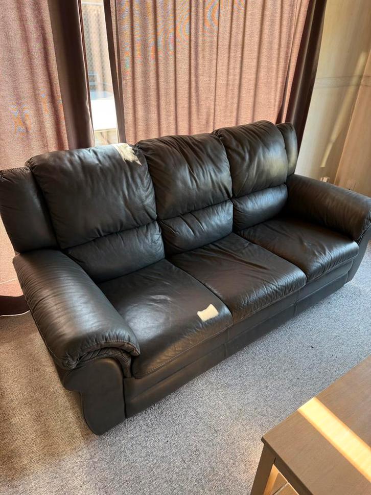 Coin salon en cuir complet avec relax, Maison & Meubles, Canapés | Coins salons complets, Comme neuf, Enlèvement