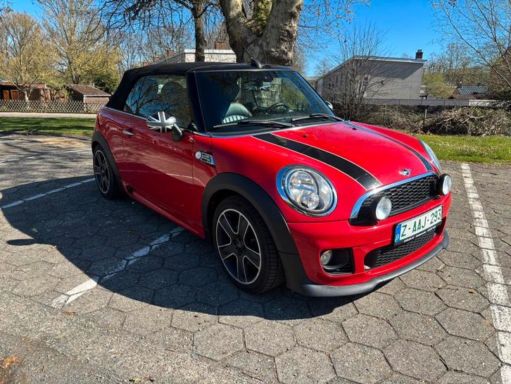 Exclusieve Mini Cabrio benzine met John Cooper works pakket., Auto's, Mini, Bedrijf, Te koop, Cabrio, ABS, Adaptive Cruise Control