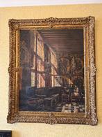 Grand tableau intérieur flamand signé Paule Bisman, Antiquités & Art, Enlèvement