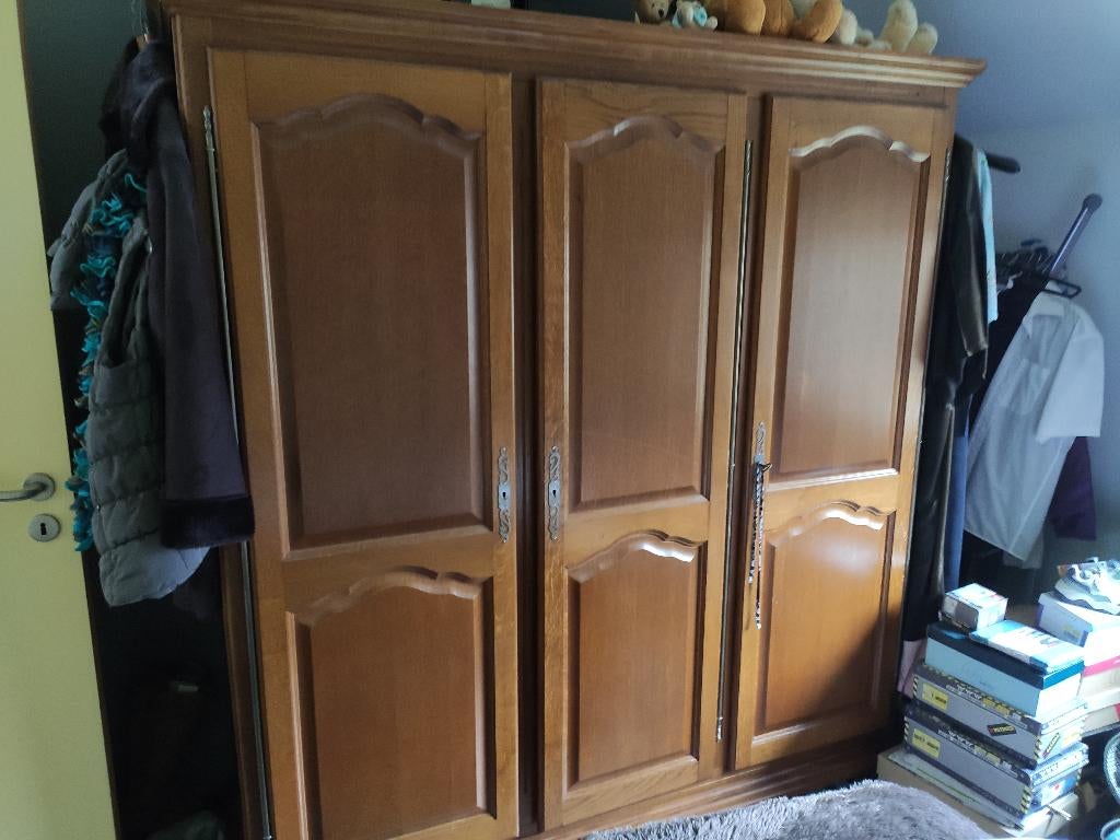 garde robe en chêne, meubles de rangement, 150 à 200 cm, Comme neuf, Chêne, 50 à 75 cm