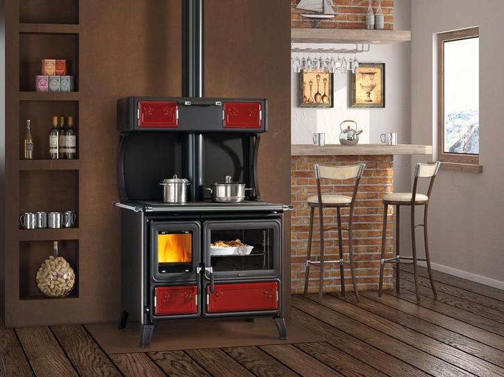 Cuisinière à bois Milly - 8,7 Kw, Huis en Inrichting, Kachels, Zo goed als nieuw, Vrijstaand, Potkachel, Hout, Ophalen