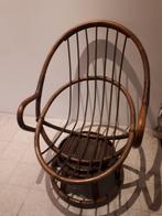 fauteuil relax bambou rotin ancien pivotant 360, Maison & Meubles, Comme neuf, Emannuelle, Enlèvement, 50 à 75 cm