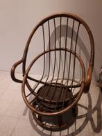 fauteuil relax bambou rotin ancien pivotant 360, Maison & Meubles, Fauteuils, 75 à 100 cm, Osier ou Rotin, Comme neuf, Enlèvement