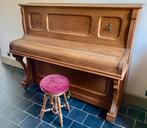 Piano in eik, merk Léon Fonteyne, met draaistoeltje, Muziek en Instrumenten, Piano's, Ophalen, Gebruikt, Bruin, Piano