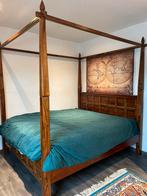 Prachtig massief houten King size Hemelbed, Huis en Inrichting, Slaapkamer | Bedden, Zo goed als nieuw, Ophalen