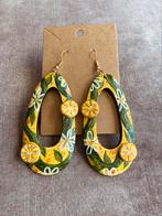 Handbeschilderde Oorbellen Fruity Lemon ByJ&S🍋, Handtassen en Accessoires, Oorbellen, Overige materialen, Hangers, Geel, Nieuw