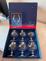 Set van 6 Cristal d’Arques Frankrijk Cognacglazen, Verzamelen, Glas en Drinkglazen, Ophalen of Verzenden, Zo goed als nieuw