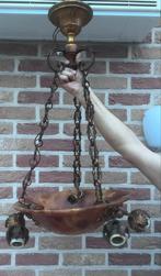 Art deco albasten plafondlamp, Antiek en Kunst, Ophalen