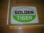 reclamebord Golden Tiger, Verzamelen, Merken en Reclamevoorwerpen, Reclamebord, Gebruikt, Ophalen of Verzenden