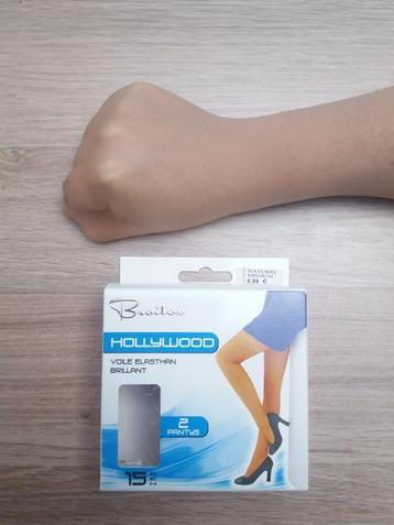 Panty Hollywood 15den Naturel M L XL en XXL 2ex/doosje beschikbaar voor biedingen