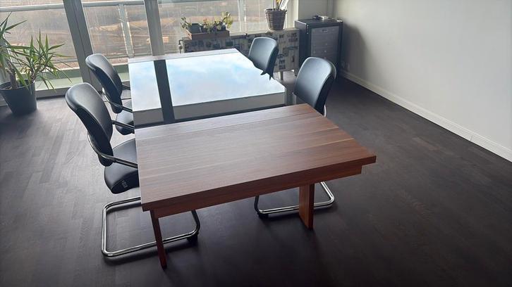 Now by Hulsta- eettafel en 6 stoelen, Maison & Meubles, Salles à manger complètes, Utilisé, 4 à 6 chaises, Enlèvement