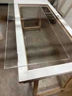 Wit glas voor deur of raam H= 1,43m x 66 cm  30  €, Enlèvement, Comme neuf, Verre
