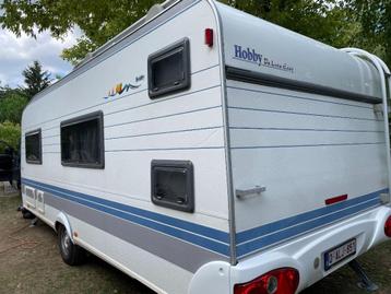Hobby 560 kmfe met airco/mover/fietsenrek/voortent en luifel