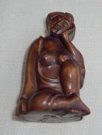 Japan Erotische Shunga Netsuke Buxushout - getekend -Edo era, Verzenden