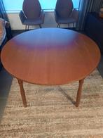 Ronde eiken tafel / uittrekbaar, Huis en Inrichting, Tafels | Eettafels, Ophalen, Gebruikt, Klassiek, Rond