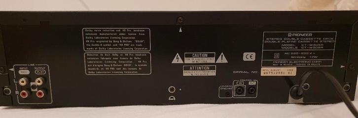 Dubbele Cassettedeck, Pioneer CT-W505R, TV, Hi-fi & Vidéo, Decks cassettes, Double, Autres marques, Auto-reverse, High speed dubbing