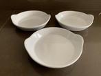 3 ronde ovenschalen 15,5 x 15,5 cm, in nieuwe staat, Ophalen of Verzenden, Zo goed als nieuw, Effen, Schaal of Schalen
