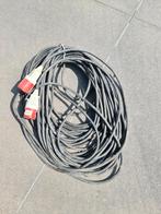 verlengkabel, drijfkracht, 3 fase, stekkers 50m, Ophalen of Verzenden, Zo goed als nieuw