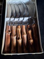 Vintage setje van 6 vorken met bamboe, Antiek en Kunst, Ophalen of Verzenden