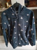 blauwe hoodie bloemen maat 122 - 128, Kinderen en Baby's, Kinderkleding | Maat 122, Kiabi, Meisje, Trui of Vest, Ophalen of Verzenden