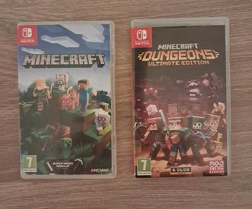 Minecraft + dungeons Ultimate Switch | goede staat, Games en Spelcomputers, Ophalen, Zo goed als nieuw