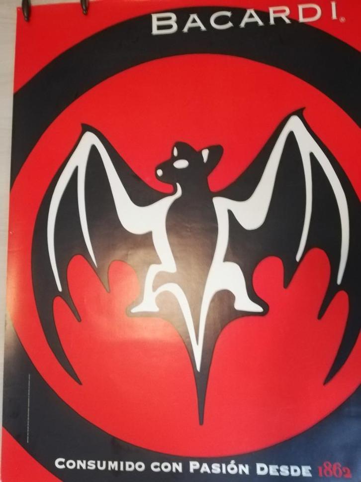 BACARDI  RETRO POSTER GROOT 120CM X 86,5CM JAREN 90, Verzamelen, Merken en Reclamevoorwerpen, Gebruikt, Reclamebord, Ophalen