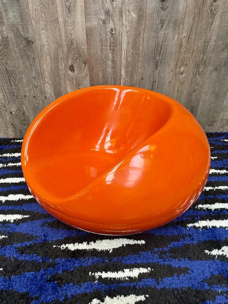 Originele vintage Eero Aarnio PASTILI oranje jaren 70 ASKO, Huis en Inrichting, Fauteuils, Gebruikt, Kunststof, 50 tot 75 cm, 75 tot 100 cm