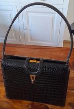 Sac à main vintage '60 en cuir de Crocodile., Bijoux, Sacs & Beauté, Enlèvement ou Envoi, Sac à main