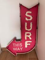 Bord / Metaal / Peil / Surf / Pink Rose / Miami Beach Look, Huis en Inrichting, Woonaccessoires | Wanddecoraties, Ophalen, Zo goed als nieuw