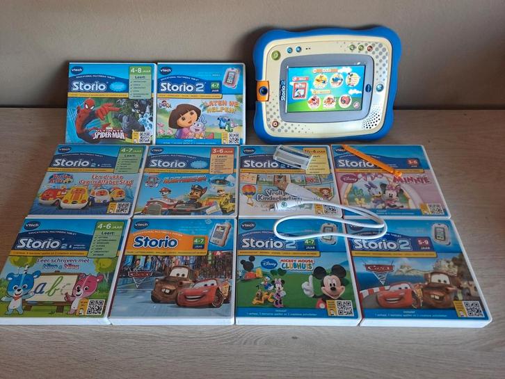 Vtech Storio 2 tablet + 10 games, Enfants & Bébés, Jouets | Vtech, Comme neuf, Enlèvement