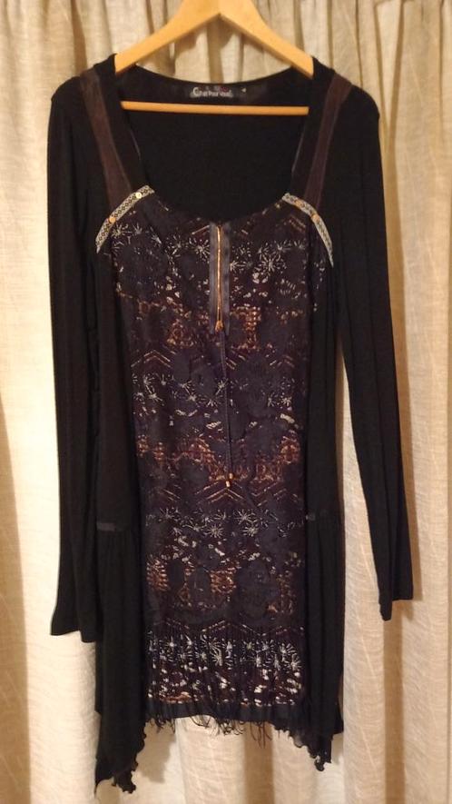 Tunique de soirée, Kleding | Dames, Blouses en Tunieken, Zo goed als nieuw, Maat 42/44 (L), Zwart