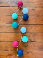 Guirlande lampes en boules de coton colorées, Neuf