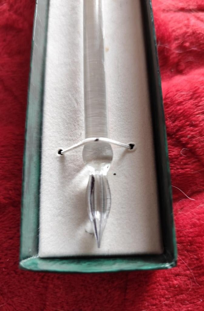 coffret Stylo plume en verre et encrier, Divers, Ecriture, Neuf, Enlèvement ou Envoi